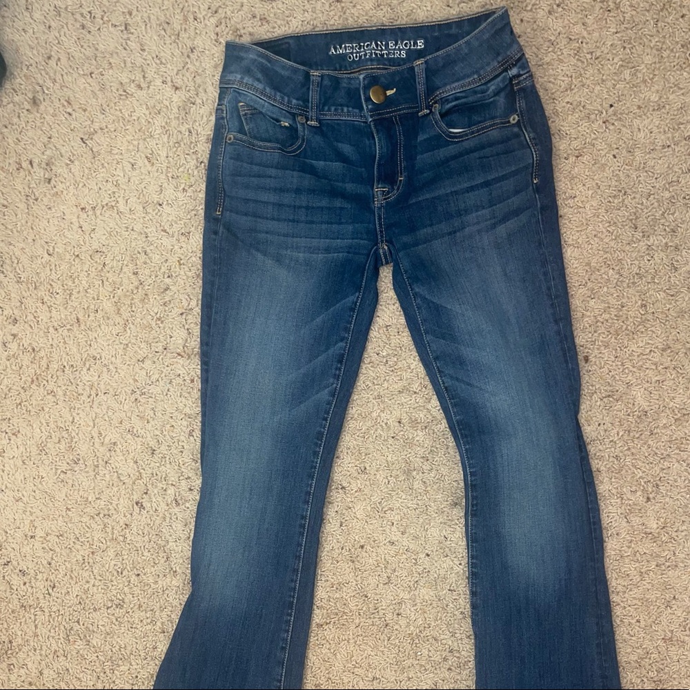 American Eagle stretch jeans kick boot 0/XL